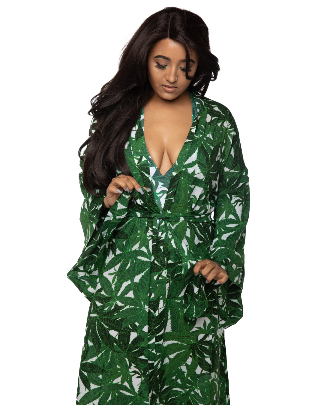 Green Goddess Kimono Style Wrap
